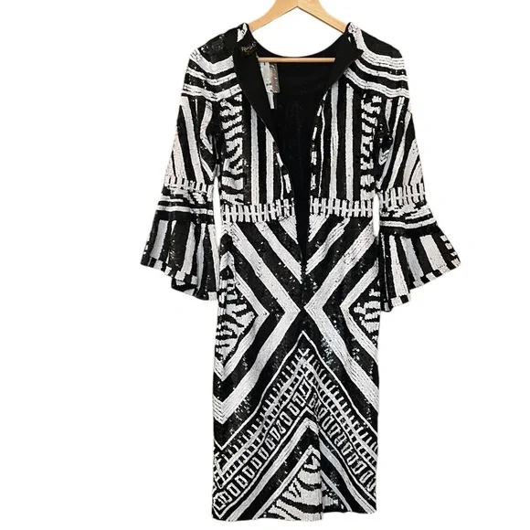 Alice Olivia Dress Jae‎ Sequin Sheath Sz 6 - Picture 7 of 16